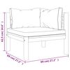 vidaXL 2-Sitzer-Gartensofa mit Creme Kissen Massivholz Akazie