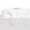vidaXL Zaun mit Pfosten Silber 0,6 x 10 m Stahl