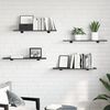 vidaXL B&uuml;cherregal-Bretter 4 Stk. Grau 80x20x1,5 cm Holzwerkstoff