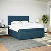 vidaXL Boxspringbett mit Matratze Dunkelblau 200x200 cm Samt