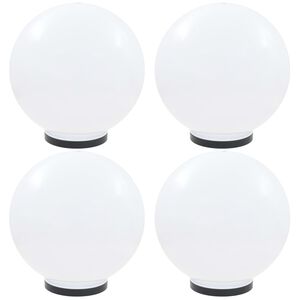 vidaXL LED-Gartenleuchten 4 Stk. Kugelf&ouml;rmig 40 cm PMMA
