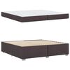vidaXL Bettrahmen mit Matratze Dunkelbraun 200 x 200 cm Stoff