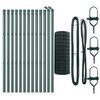 vidaXL Zaun mit Pfosten Grün 0,4 x 25 m Stahl