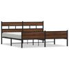 vidaXL Metallbett ohne Matratze Braun Eichen-Optik 183x213 cm