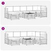 vidaXL Ecksofa Set 8 pcs Nat&uuml;rlich und Hellgrau Massivholz Akazie