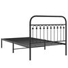 vidaXL Bettgestell mit Kopfteil Metall Schwarz 107x203 cm