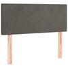 vidaXL Boxspringbett mit Matratze & LED Dunkelgrau 120x190 cm Samt