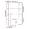 vidaXL Sideboard Grau Sonoma 80x30x119,5 cm Holzwerkstoff