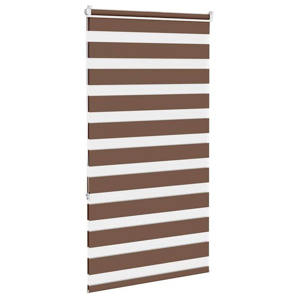 vidaXL Doppelrollo Braun 80x150 cm Stoffbreite 75,9 cm Polyester