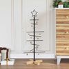 vidaXL Metall Weihnachtsbaum Schwarz 90 cm Pulverbeschichteter Stahl