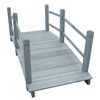 vidaXL Gartenbr&uuml;cke Grau 140x60x56 cm Massivholz Tanne