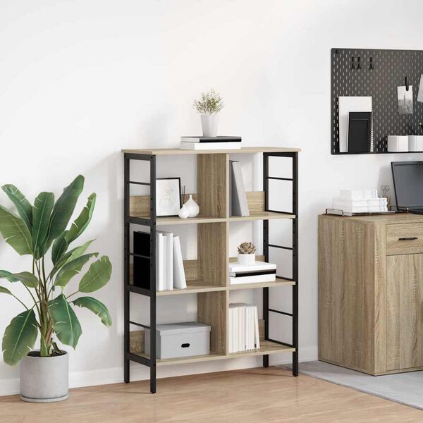 vidaXL B&uuml;cherregal Sonoma-Eiche 82 x 32 x 112 cm Holzwerkstoff