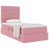 vidaXL Aufbewahrungsbett mit Matratze Rosa 90 x 190 cm Samt