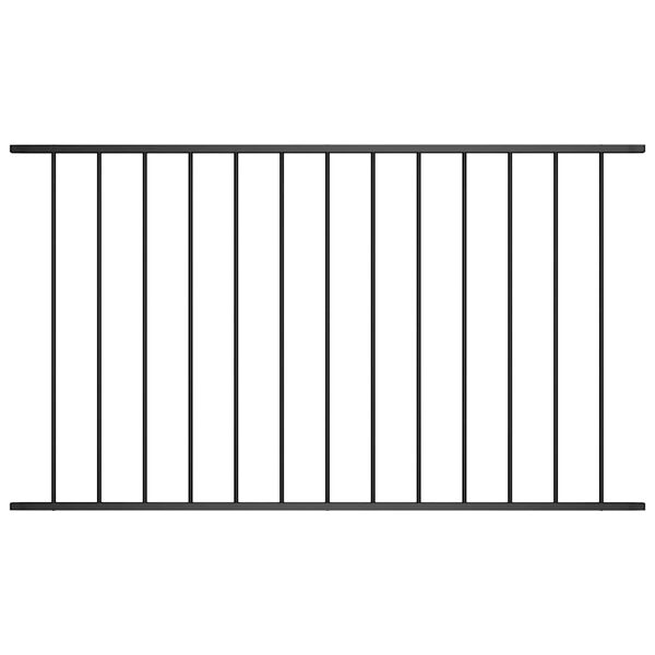 vidaXL Zaunelement Woerden Pulverbeschichteter Stahl 1,7 x 1,17 m Schwarz