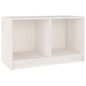 vidaXL TV-Schrank Weiß 70x33x42 cm Massivholz Kiefer