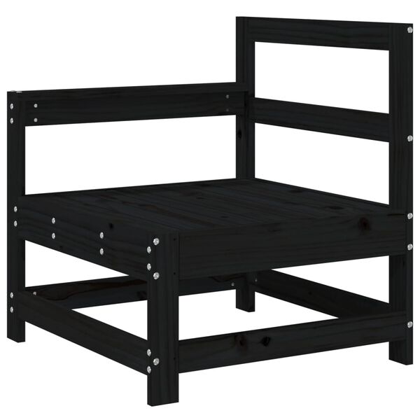 vidaXL 3-tlg. Garten-Lounge-Set Schwarz Massivholz Kiefer