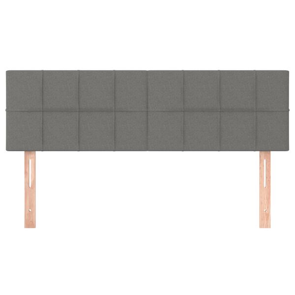 vidaXL Kopfteile Dunkelgrau 144x5x78/88 cm Stoff