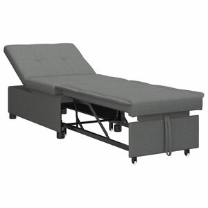 vidaXL Schlafsofa Ausziehbar Dunkelgrau 194 x 50 x 82 cm Stoff