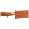 vidaXL Bettrahmen Wachsbraun 205.5 x 95.5 x 51 cm Massives Kiefernholz