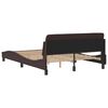 vidaXL Bettgestell "Dover" Dunkelbraun 140x200 cm Stoff