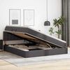 vidaXL Bett mit Stauraum und LED mit LED Grau 160 x 200 cm Kunstleder