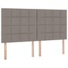 vidaXL Bett mit Stauraum und LED mit LED Taupe 160 x 200 cm Polyester