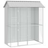 vidaXL Vogelk&auml;fig Grau 215 x 110 x 247 cm Verzinkter Stahl