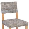 vidaXL Esszimmerstuhl 2 pcs Kubu Grau 46 x 55 x 84 cm Kubu Rattan