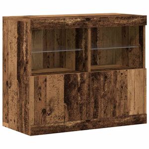 vidaXL LED-Sideboard Braun 81 x 37 x 66,5 cm Holzwerkstoff