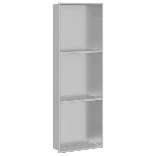 vidaXL Duschnische Silber 90 x 30 x 9,5 cm Edelstahl