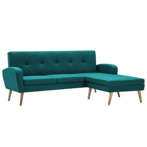 vidaXL Sofa in L-Form Stoffbezug 186x136x79 cm Gr&uuml;n
