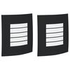 vidaXL Au&szlig;enwandleuchte 2 pcs Schwarz 23,5 x 9 x 26 cm