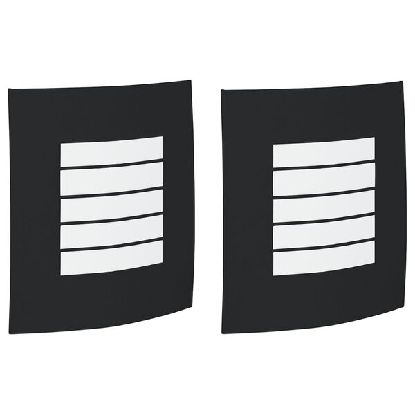 vidaXL Au&szlig;enwandleuchte 2 pcs Schwarz 23,5 x 9 x 26 cm