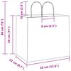 vidaXL Papiertragetaschen 250 Stk. mit Henkeln Gelb 32x22x28 cm