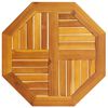 vidaXL Tischplatte 60x60x2 cm Achteckig Massivholz Akazie