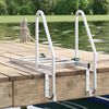 vidaXL 4-Stufen Dockleiter Silber 58 x 77 x 166 cm Aluminium