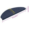 vidaXL Stufenmatten Selbstklebend 15 Stk. 65x22,5x3,5 cm Blau