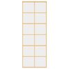 vidaXL Schiebetür Golden 76x205 cm ESG-Klarglas und Aluminium