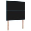 vidaXL LED Kopfteil mit LED-Lichtleisten Blau 80 cm Polyester