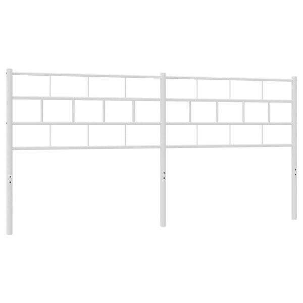 vidaXL Ersatz-Kopfteil Metall Wei&szlig; 180 cm