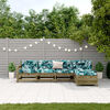vidaXL 5-tlg. Garten-Lounge-Set mit Kissen Impr&auml;gniertes Kiefernholz