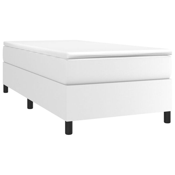 vidaXL Boxspringbettgestell Wei&szlig; 90x190 cm Kunstleder