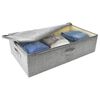 vidaXL Aufbewahrungsbox Stoff 70x40x18 cm Grau