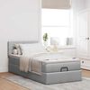 vidaXL Ottoman-Bett mit Matratze Hellgrau 90x190 cm Stoff