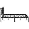 vidaXL Bettgestell mit Kopfteil Metall Schwarz 193x203 cm