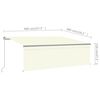 vidaXL Markise Manuell Einziehbar mit Rollo & LED 4x3 m Creme