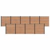 vidaXL zaunset 9 Stk. 1564 x 186 cm WPC und Aluminium Braun