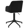 vidaXL Esszimmerst&uuml;hle 6 Stk. Drehbar Schwarz Stoff