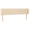 vidaXL Kopfteil mit Ohren Creme 163x23x78/88 cm Stoff