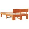 vidaXL Bettrahmen Wachsbraun 135 x 190 cm Massives Kiefernholz